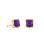 Birthstone Februar Ohrringe Sugilith Gold von COEUR DE LION