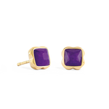 Birthstone Februar Ohrringe Sugilith Gold