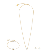 Birthstone April Ohrringe Weißer Quarz Gold von COEUR DE LION – im Set mit passenden Schmuckstücken