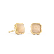Birthstone Juni Ohrringe Crème Jade Gold von COEUR DE LION