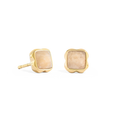 Birthstone Juni Ohrringe Crème Jade Gold