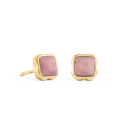 Birthstone Juli Ohrringe Rhodochrosit Gold von COEUR DE LION