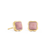 Birthstone Juli Ohrringe Rhodochrosit Gold