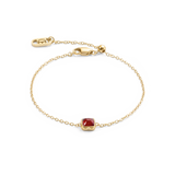 Birthstone Januar Armband Roter Achat Gold