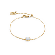 Birthstone April Armband Weißer Quarz Gold von COEUR DE LION