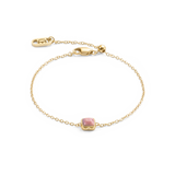 Birthstone Juli Armband Rhodochrosit Gold