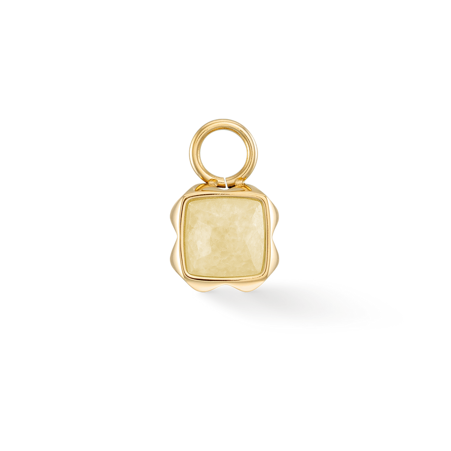 Birthstone November Charm Citrin Gold