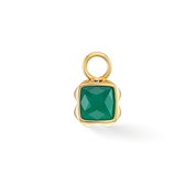 Birthstone Mai Charm Grüner Achat Gold von COEUR DE LION