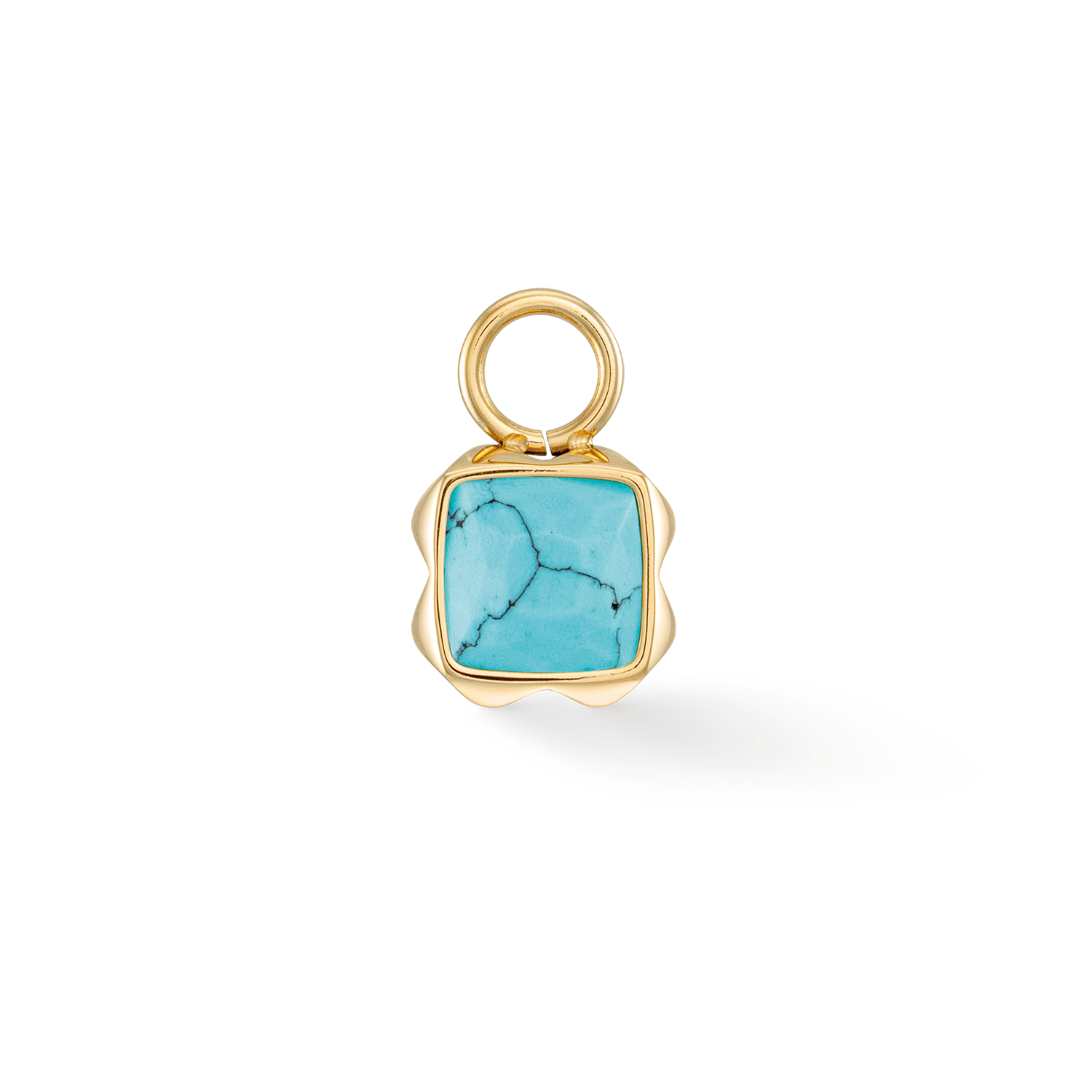 Birthstone Dezember Charm Türkis Gold von COEUR DE LION