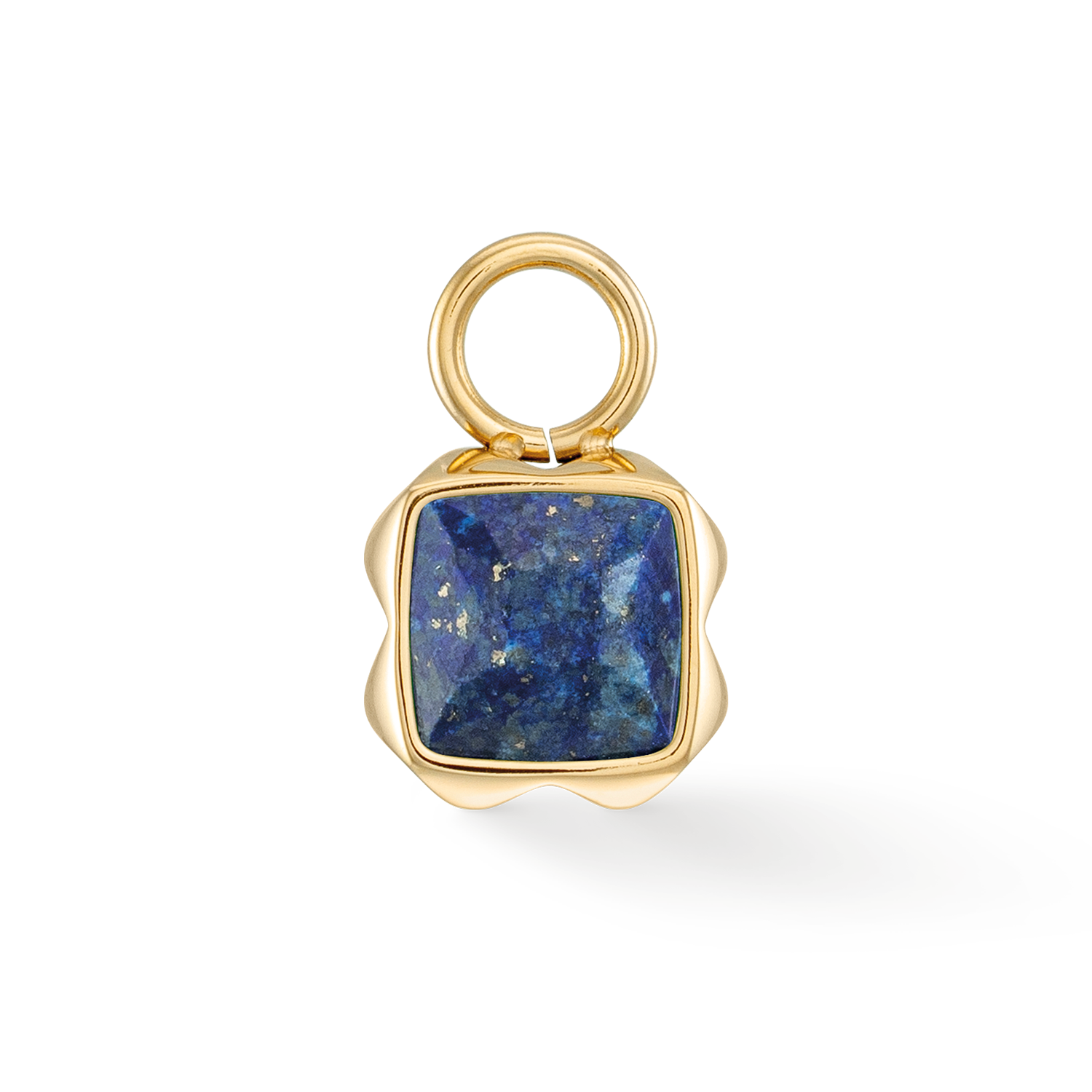 Birthstone September Charm Lapislazuli Gold von COEUR DE LION – Detailaufnahme
