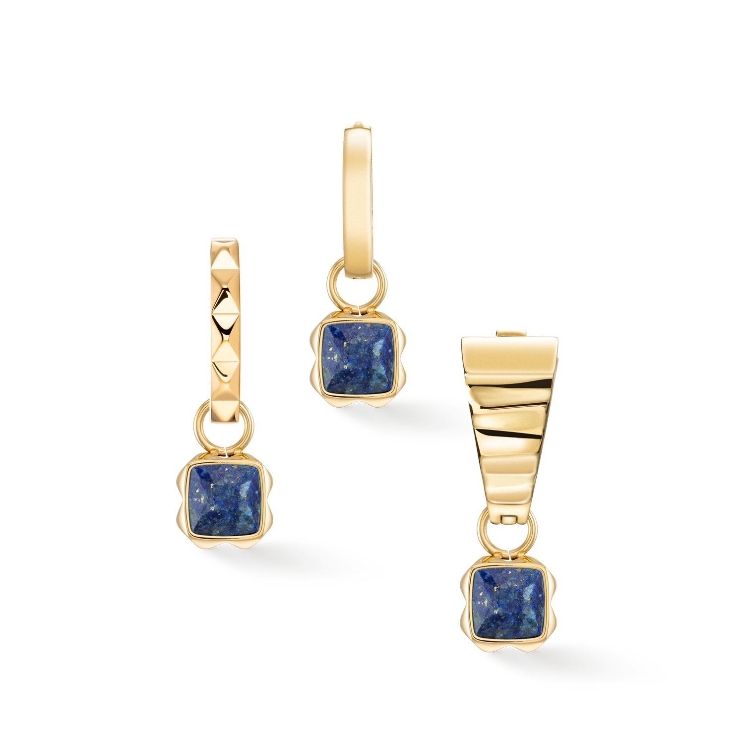 Birthstone September Charm Lapislazuli Gold von COEUR DE LION – Tragevariante