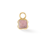 Birthstone Juli Charm Rhodochrosit Gold