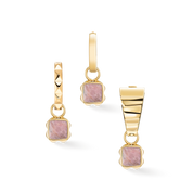 Birthstone Juli Charm Rhodochrosit Gold von COEUR DE LION – Tragevariante