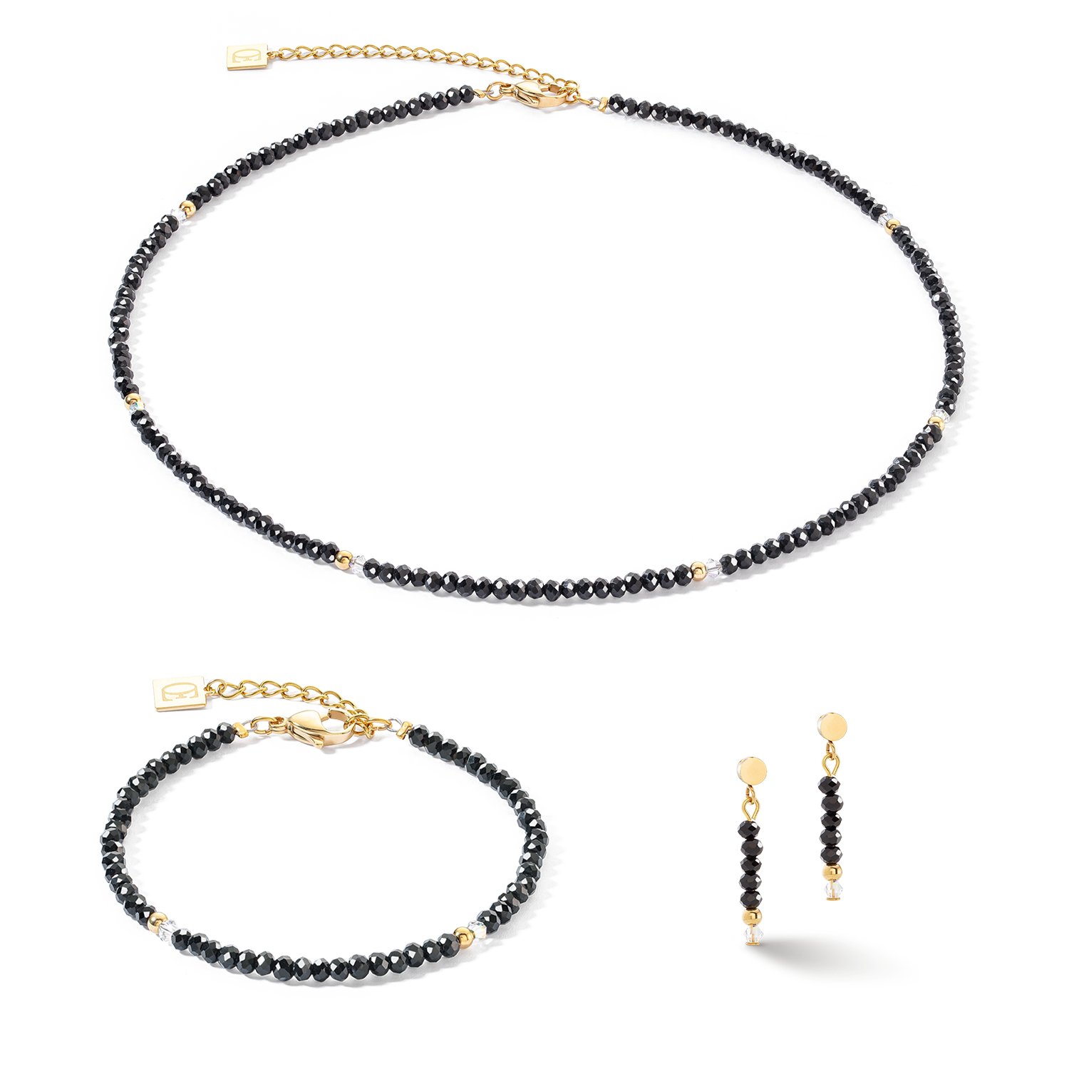 Ohrringe Little Twinkle gold-schwarz