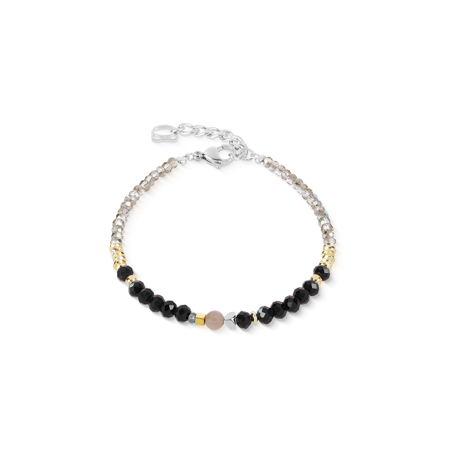 Armband Amulett Modern Future Gold-Schwarz