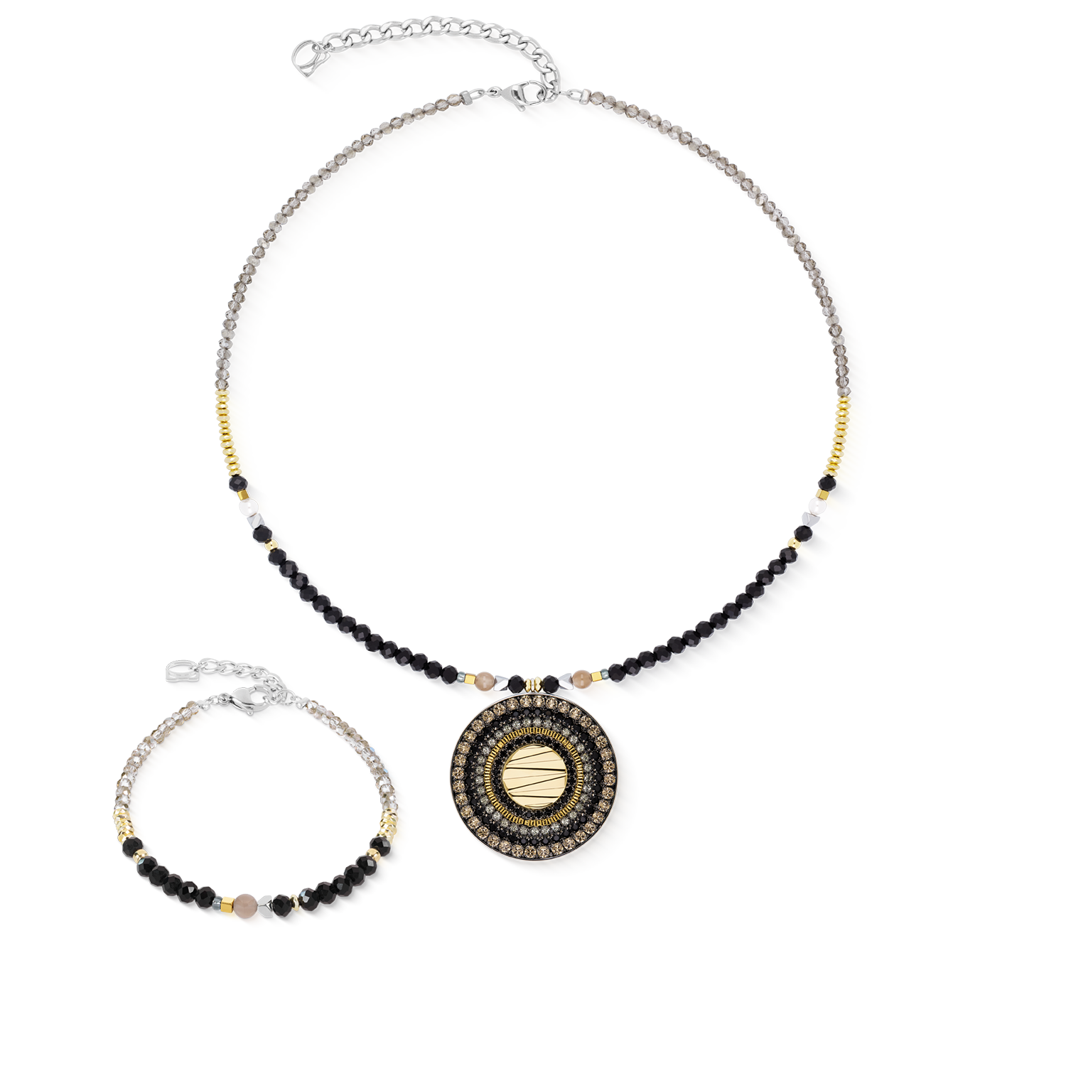 Armband Amulett Modern Future Gold-Schwarz