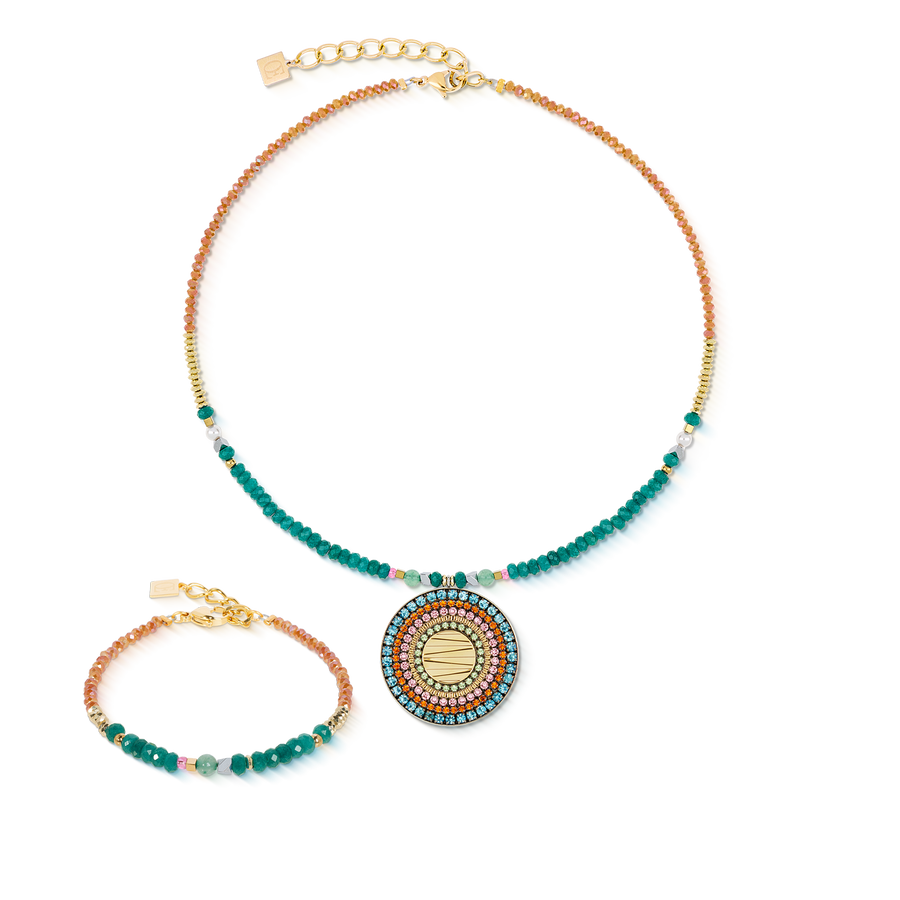 Armband Amulett Modern Future gold multicolor Boho