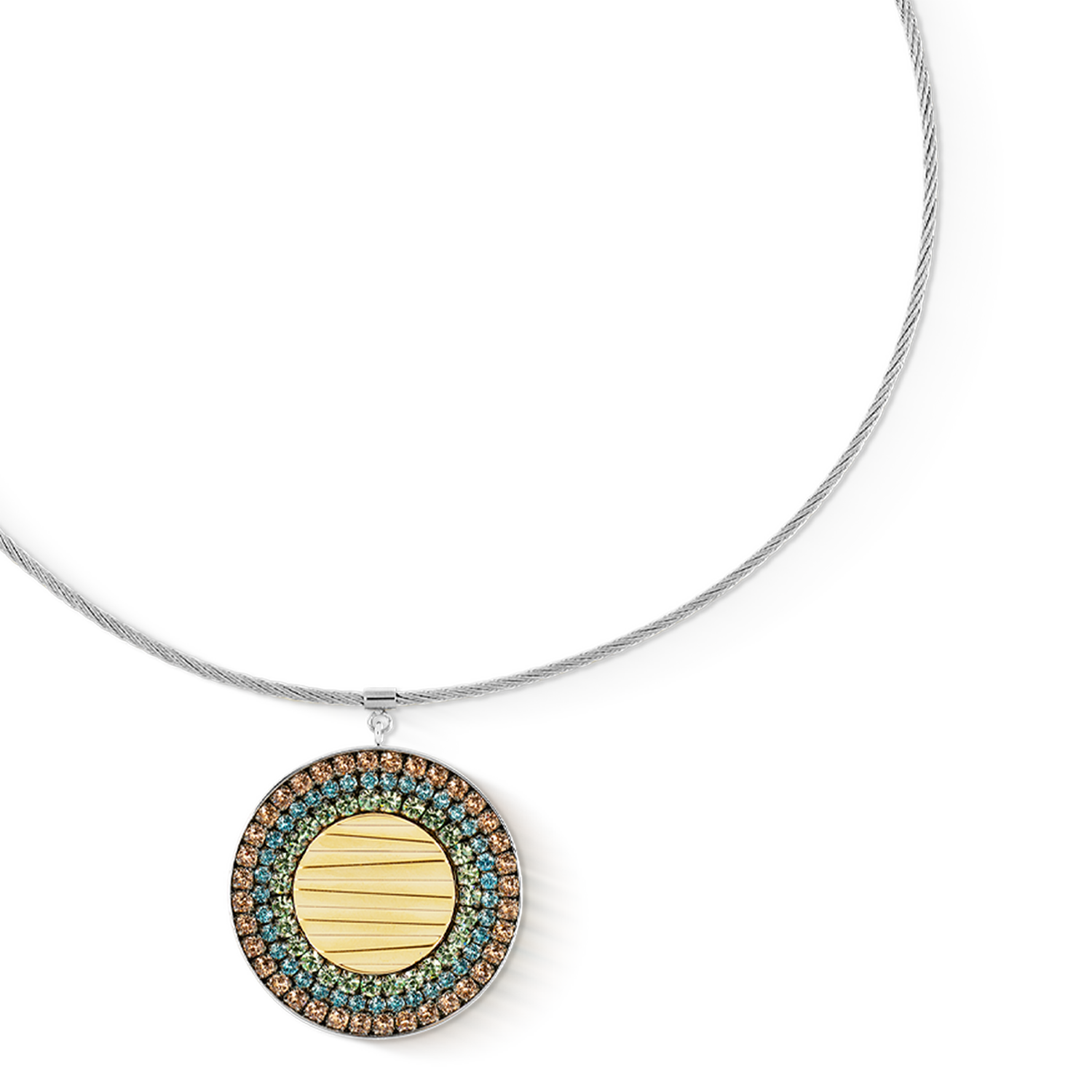 Halskette Amulett Glam Waves silber-multicolor pastell