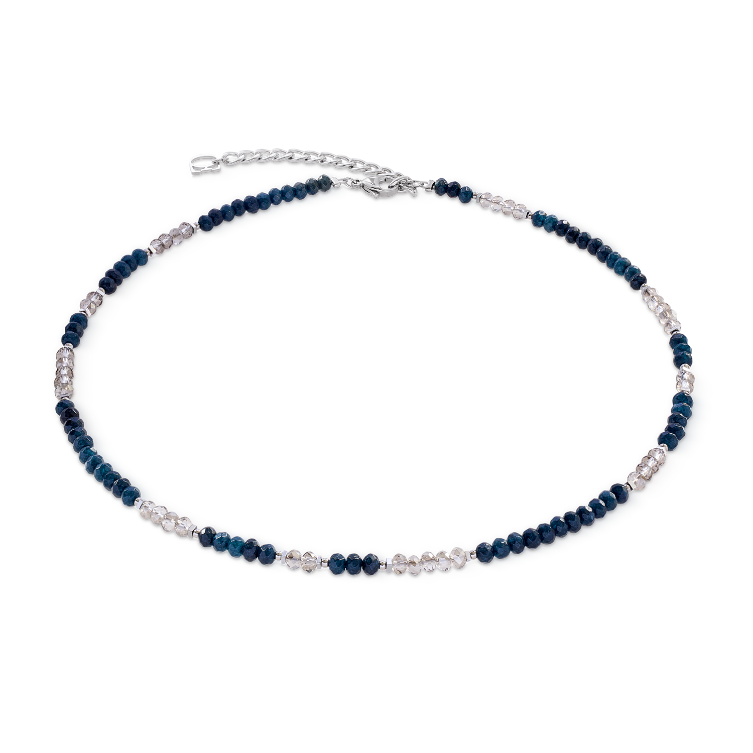 Halskette Rhythm Jade Navy silber