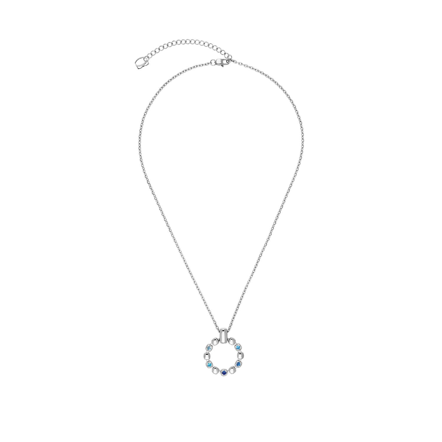 Halskette Soft Cube Circle Glow Ocean Silber