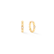 Ohrringe Creole Soft Cube Circle Glow gold von COEUR DE LION