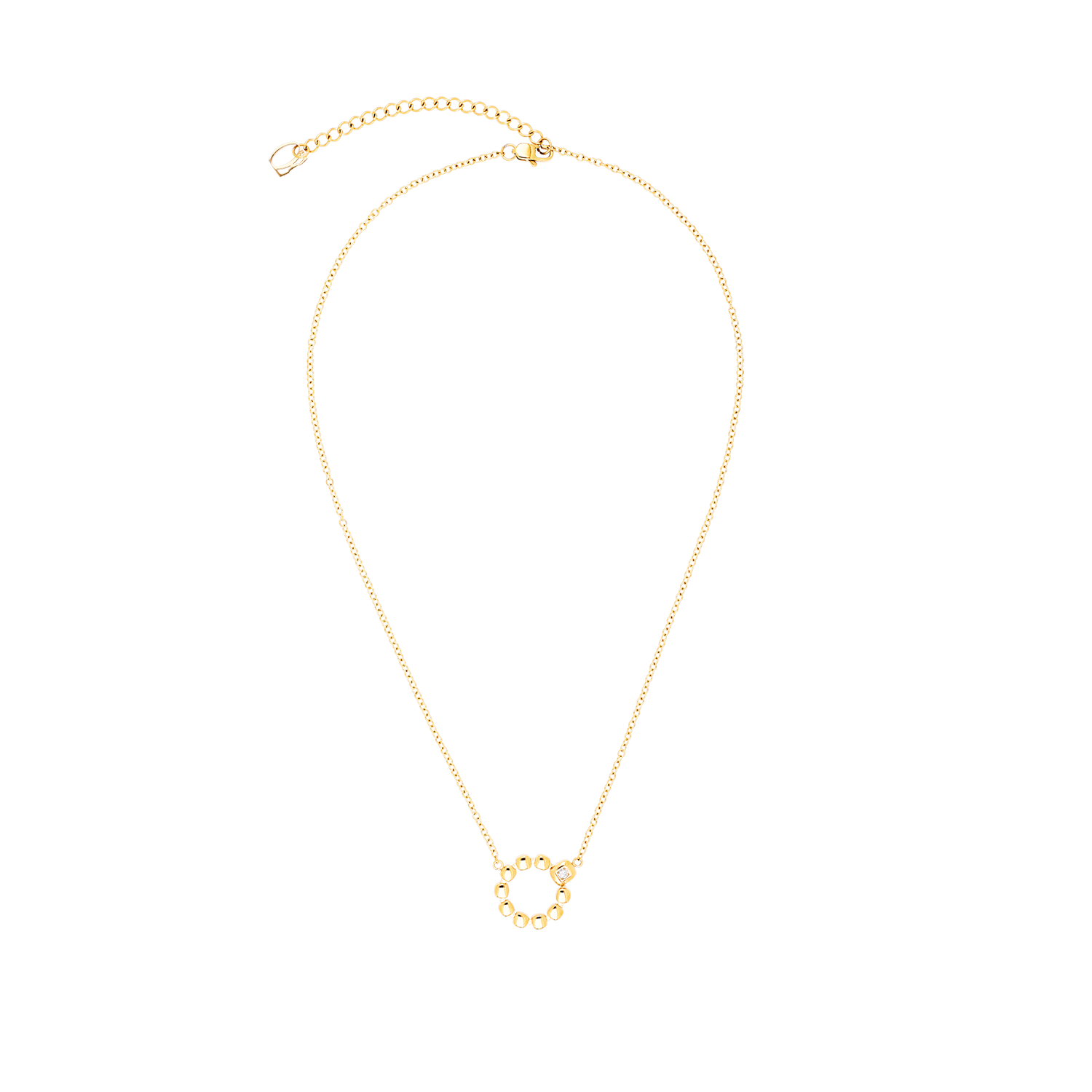 Halskette Small Soft Cube Circle Glow gold von COEUR DE LION