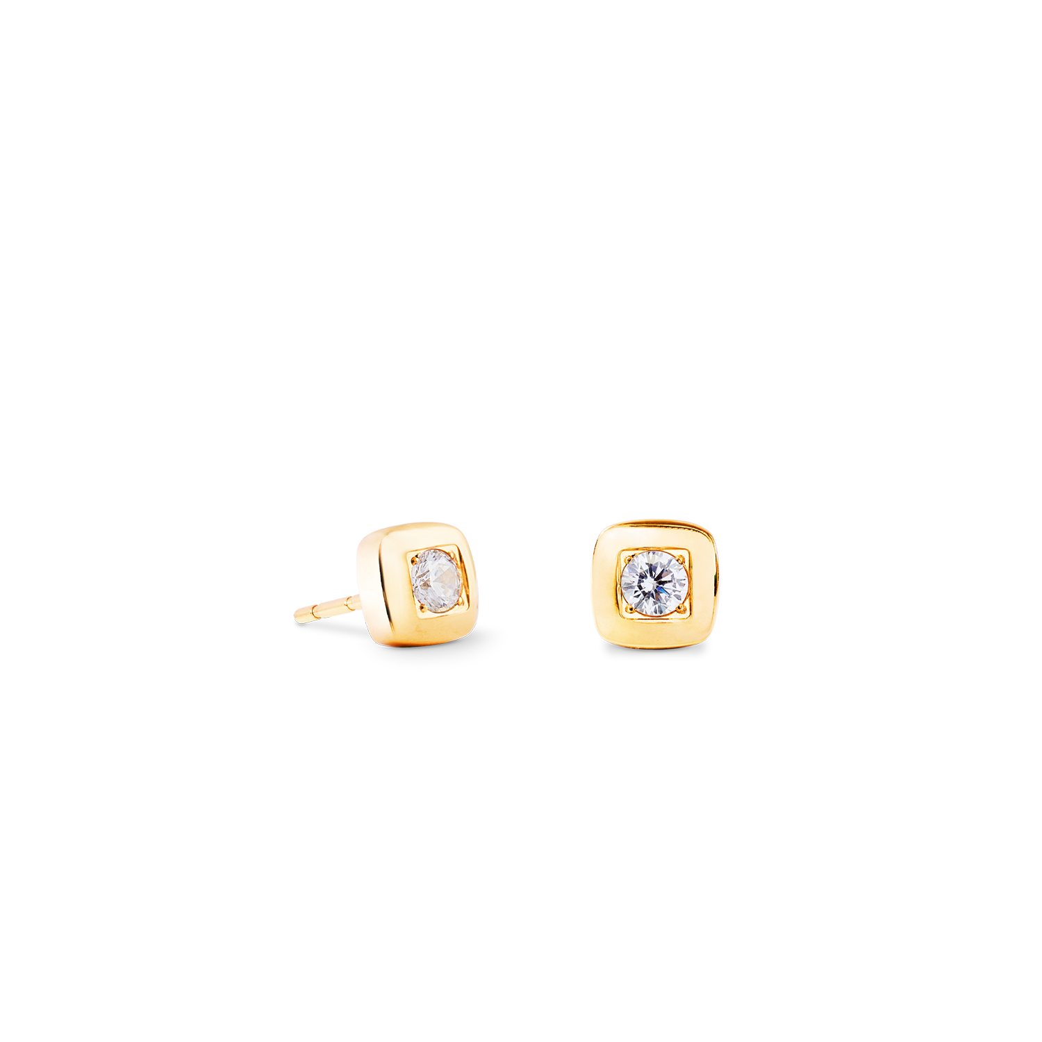 Ohrstecker Small Soft Cube Glow gold von COEUR DE LION
