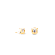 Ohrstecker Small Soft Cube Glow gold von COEUR DE LION
