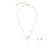 Ohrstecker Small Soft Cube Glow gold von COEUR DE LION – im Set mit passenden Schmuckstücken