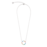 Halskette Sparkling Circle silber-multicolor