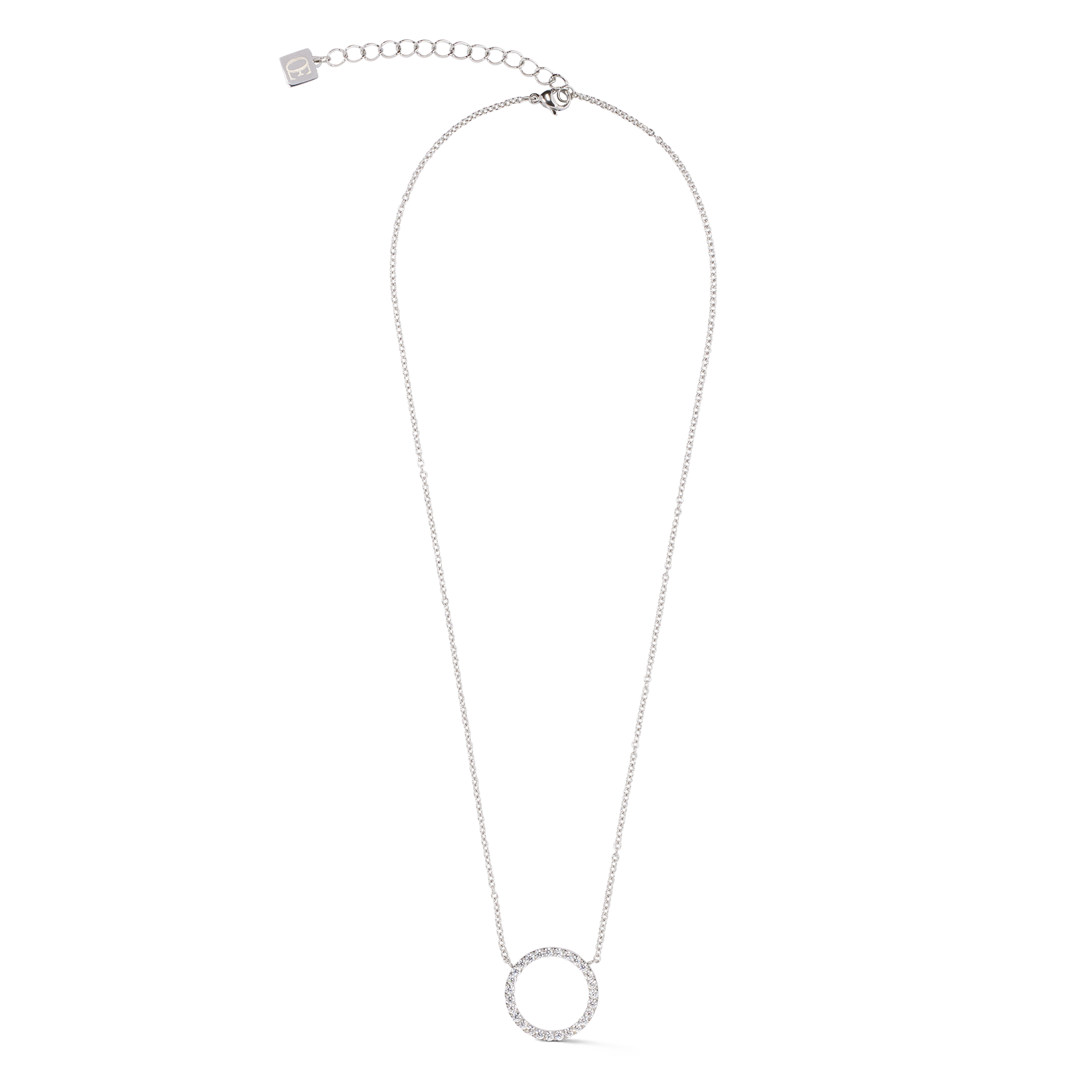Halskette Sparkling Circle silber-kristall von COEUR DE LION