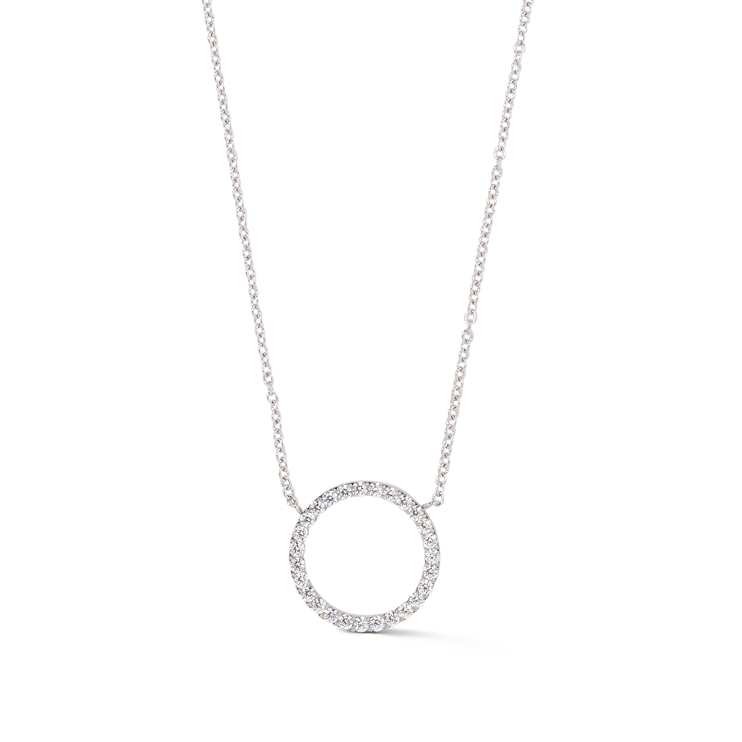 Halskette Sparkling Circle silber-kristall von COEUR DE LION – Detailaufnahme