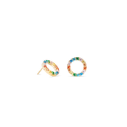 Ohrringe Sparkling Circle gold-multicolor von COEUR DE LION