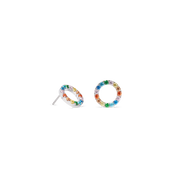 Ohrringe Sparkling Circle silber-multicolor von COEUR DE LION