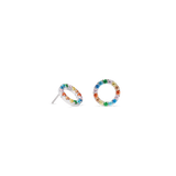 Ohrringe Sparkling Circle silber-multicolor