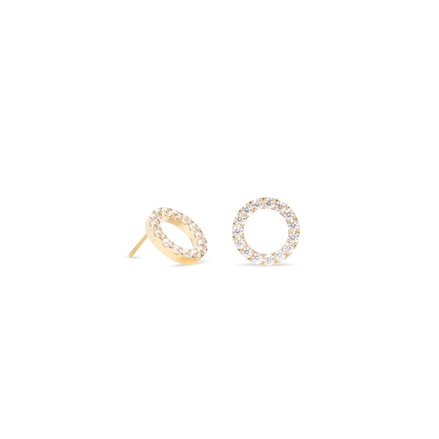 Ohrringe Sparkling Circle gold-kristall von COEUR DE LION