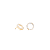 Ohrringe Sparkling Circle gold-kristall