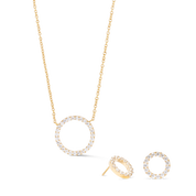 Ohrringe Sparkling Circle gold-kristall von COEUR DE LION – im Set mit passenden Schmuckstücken