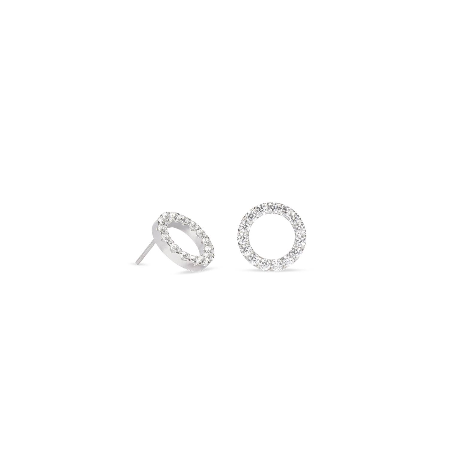 Ohrringe Sparkling Circle silber-kristall von COEUR DE LION