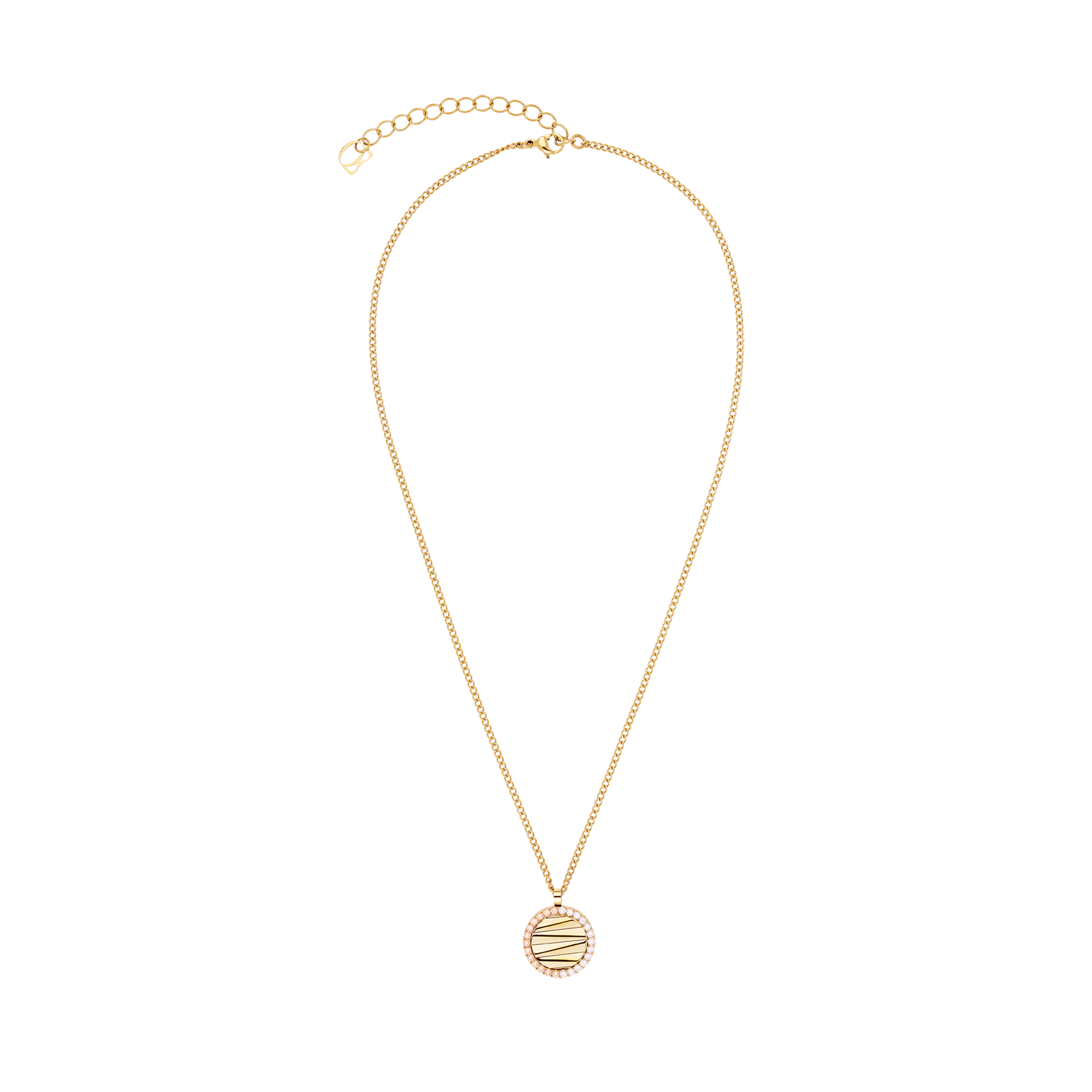 Halskette Amulett Mini Waves gold-beige