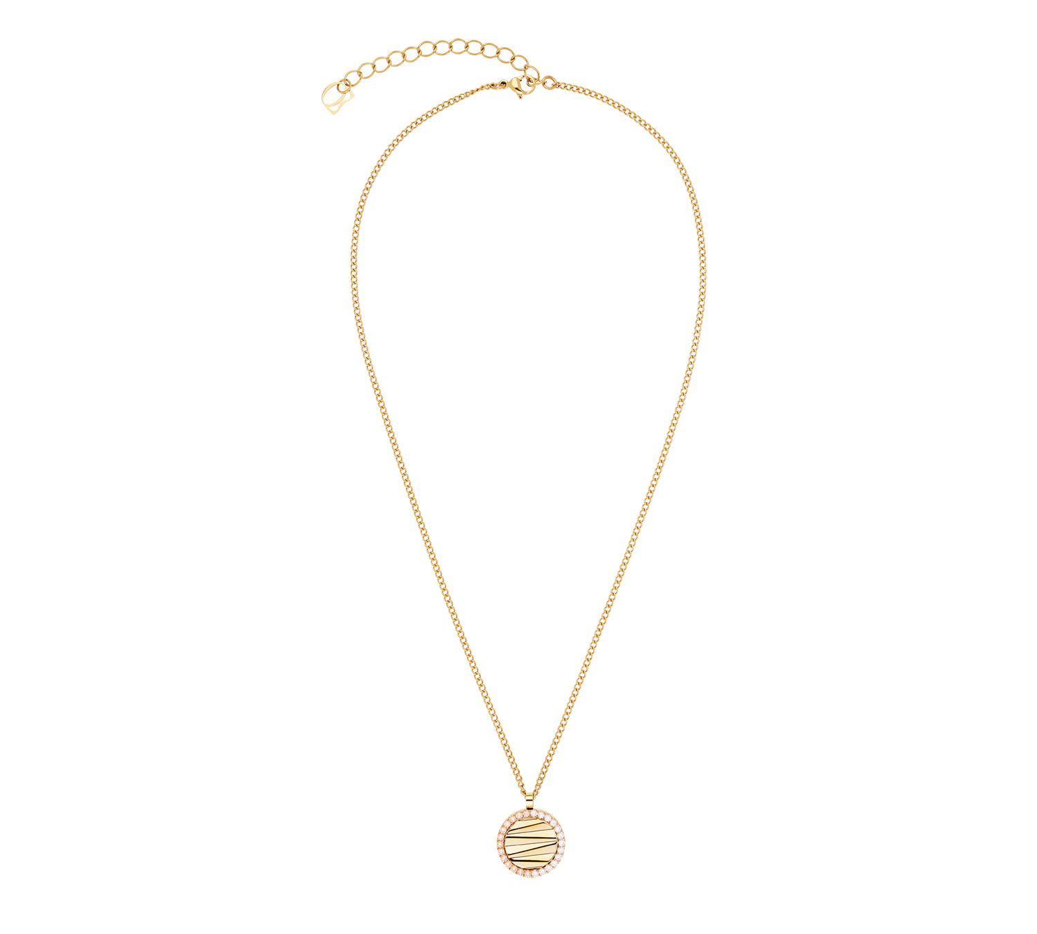 Halskette Amulett Mini Waves gold-beige von COEUR DE LION