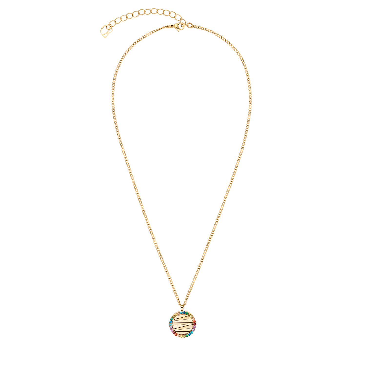 Halskette Amulett Mini Waves gold-rainbow von COEUR DE LION