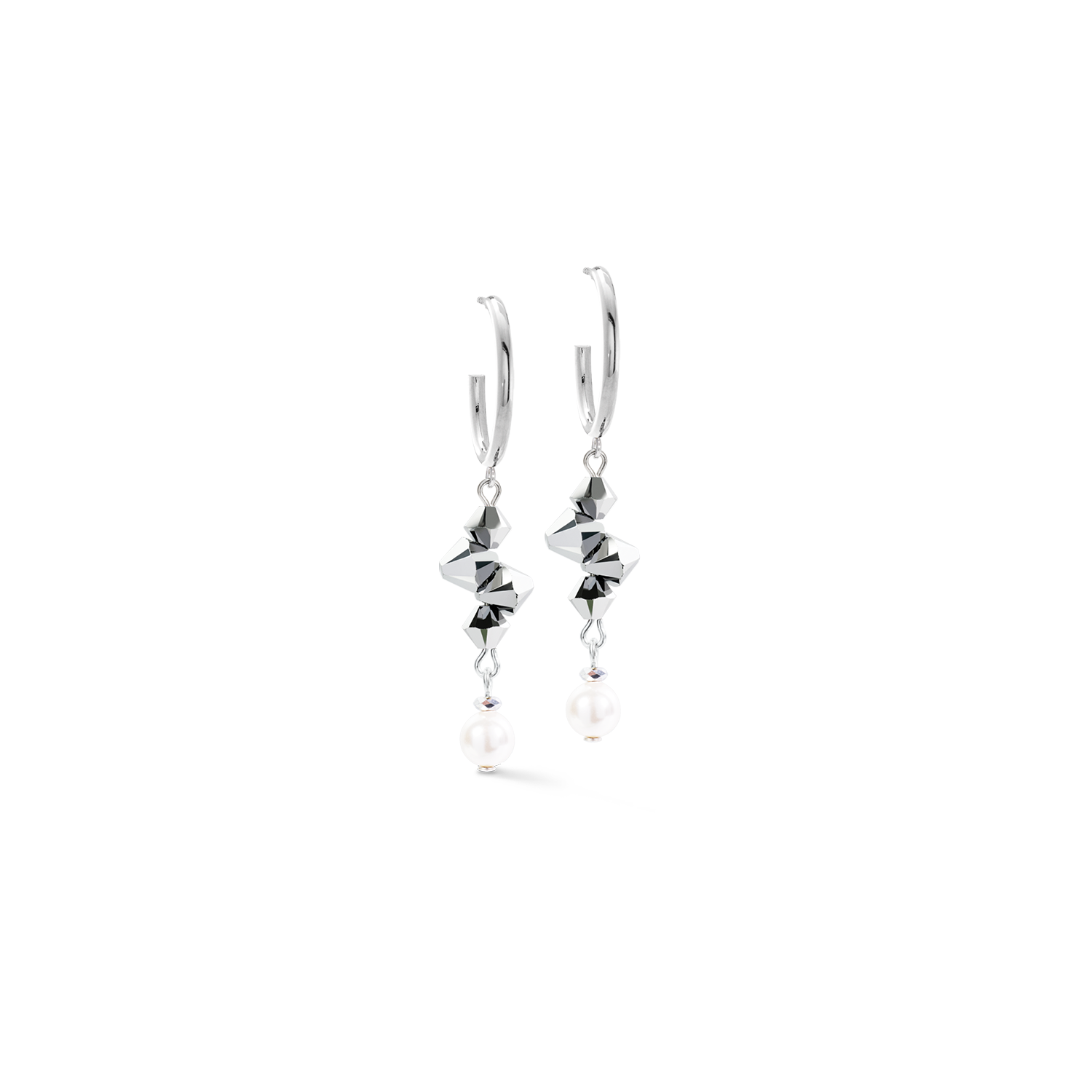 Creolen Dancing Crystals Fusion Silber