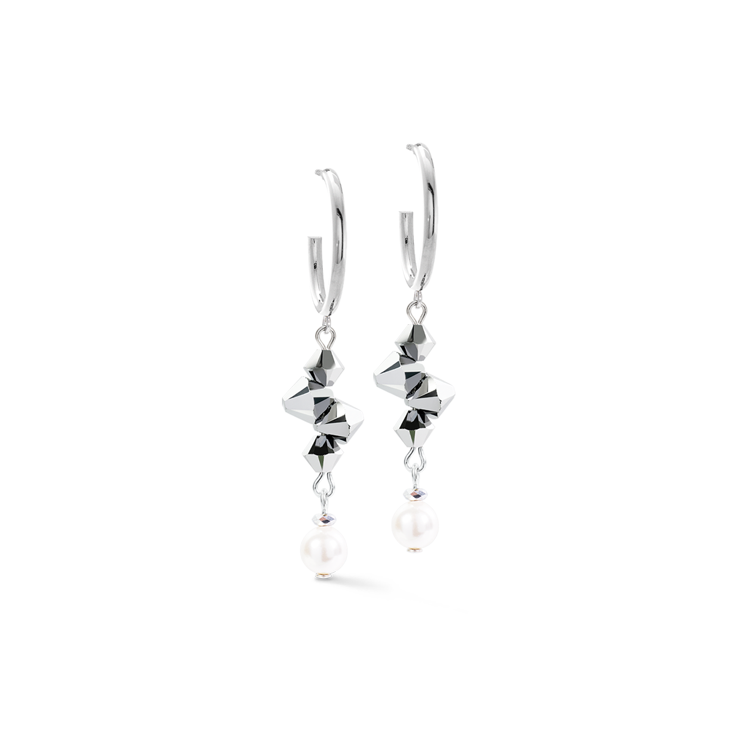 Creolen Dancing Crystals Fusion Silber