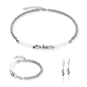 Creolen Dancing Crystals Fusion Silber von COEUR DE LION – im Set mit passenden Schmuckstücken