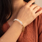 COEUR DE LION Armband Dancing Crystals Fusion Gold – am Model