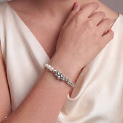 COEUR DE LION Armband Dancing Crystals Fusion Silber – am Model