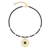 Halskette Amulett Modern Icon Noir Gold von COEUR DE LION