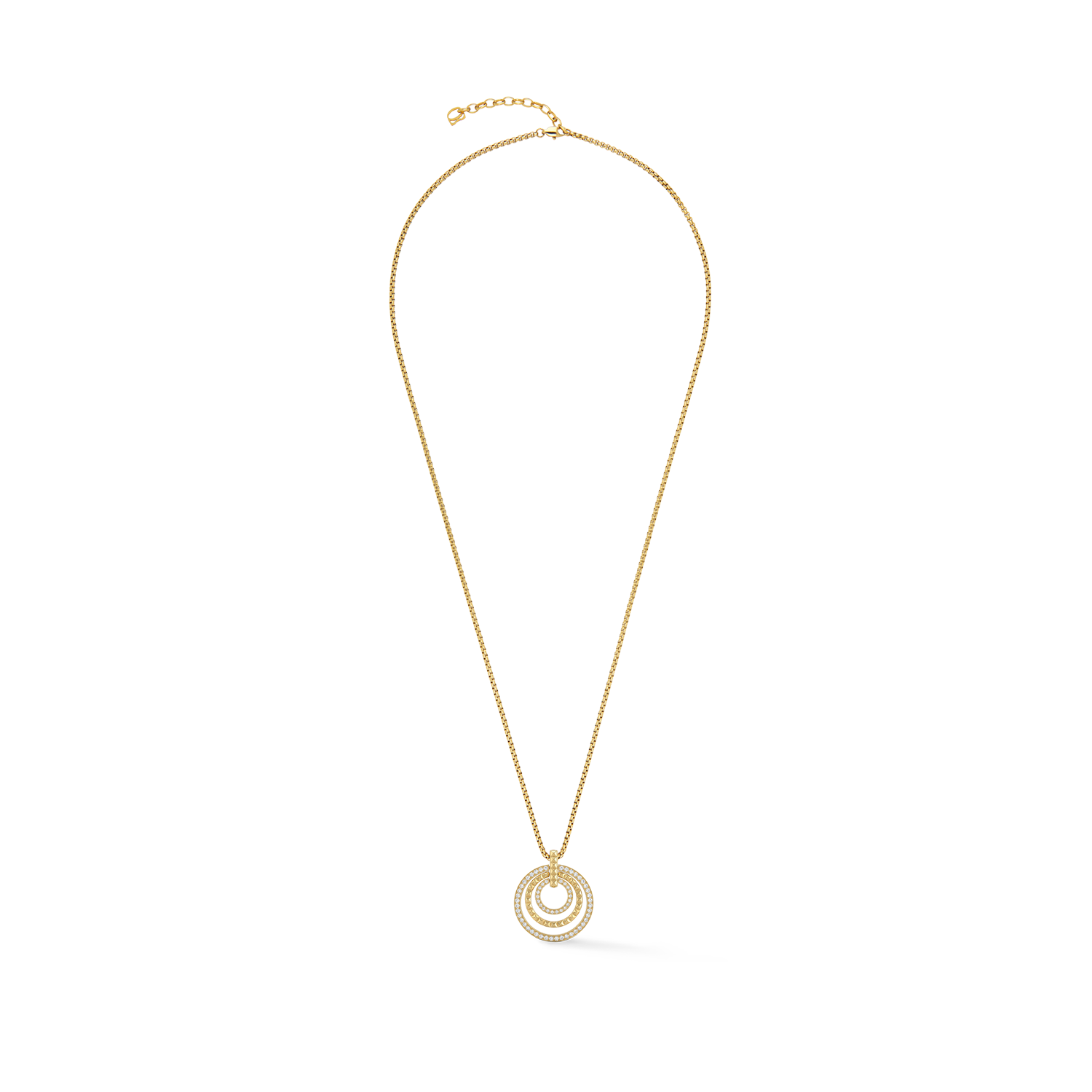 Halskette Circle Trio Crystal Gold