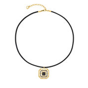 Halskette Amulett Icon Frame Soft Noir Gold von COEUR DE LION